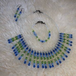 Swarovski crystal statement necklace set